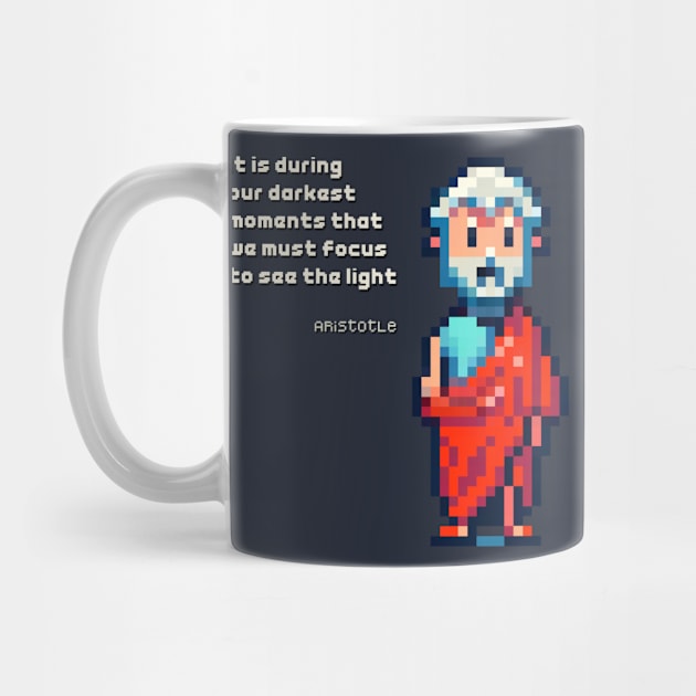 Aristotle -  Pixel Art - Quote by AO01